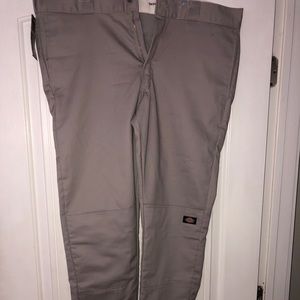 Grey dickies.